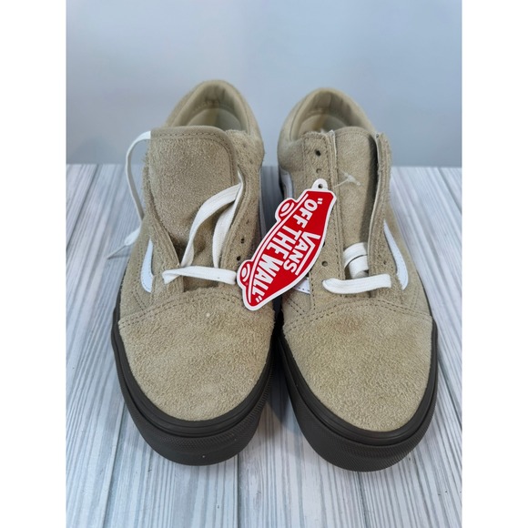 Vans Old Skool Hairy Suede Khaki Mens 8 Womens 9.5 Sneakers VN0005UAKHK NEW